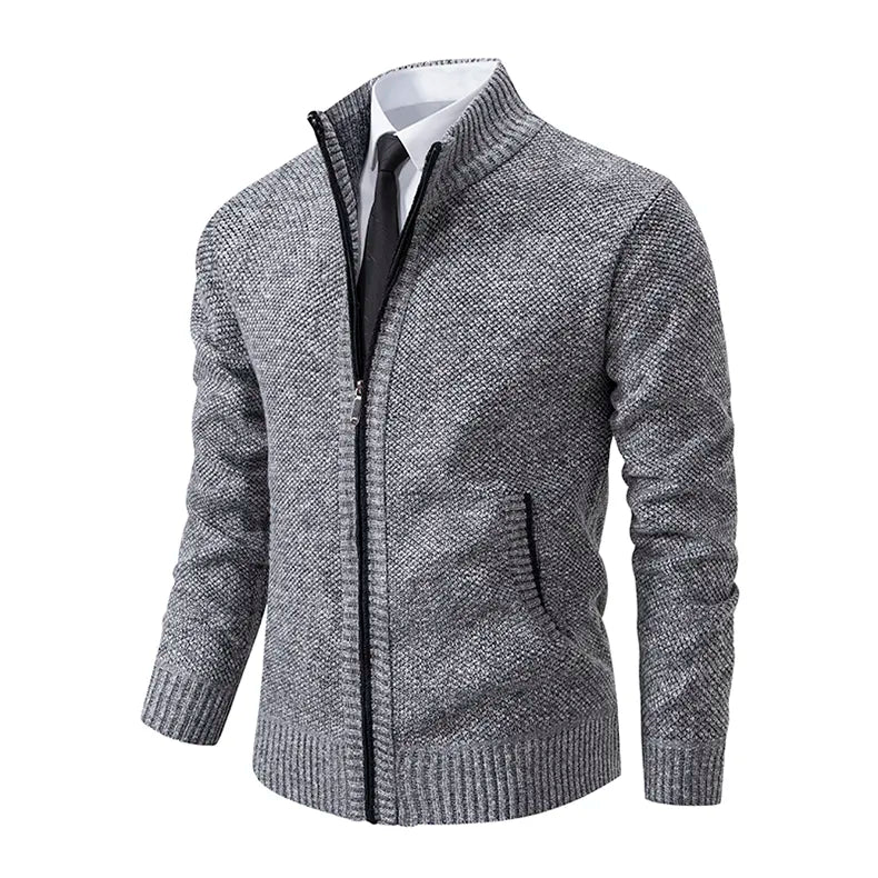 Men's Vest | Half-Zip Front with Side Pockets - Light Gray