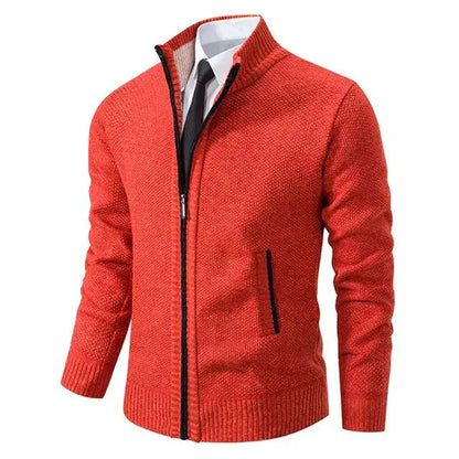 Men's Vest | Half-Zip Front with Side Pockets - Red