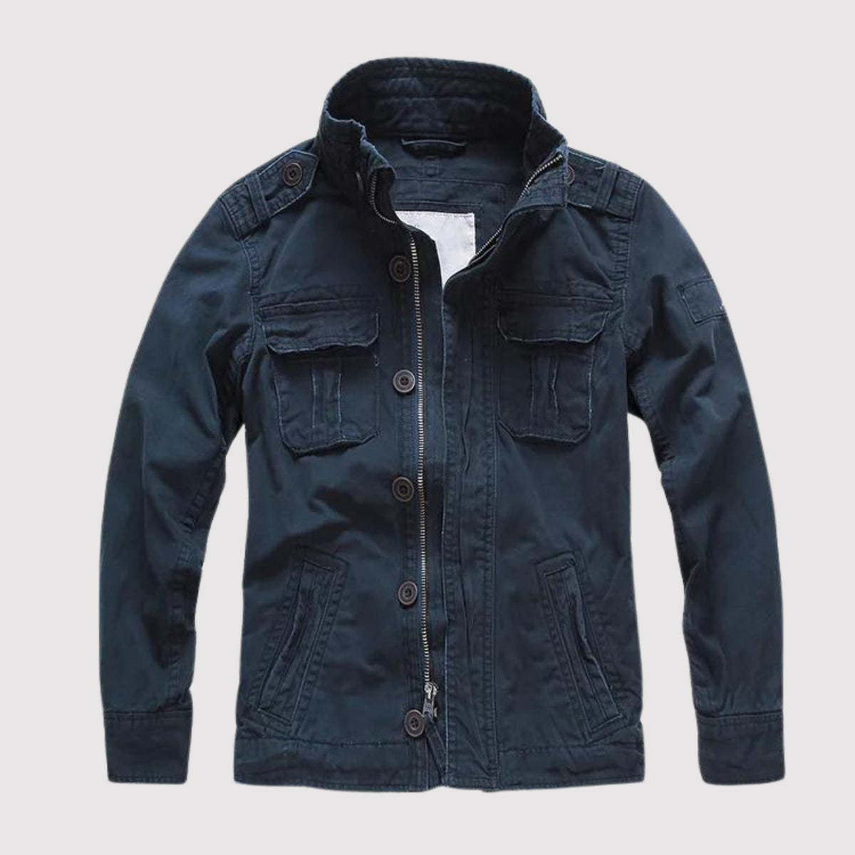 Men's Vintage Tactical Jacket | Military-Inspired Overshirt - Blue