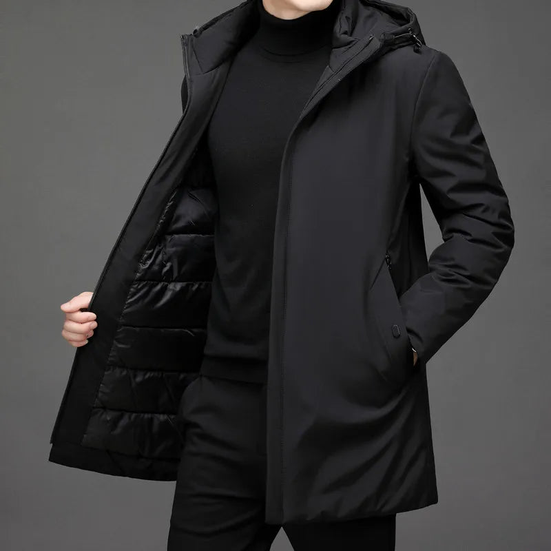 Men's Waterproof Hooded Coat | Zip-Up Regular Fit Jacket