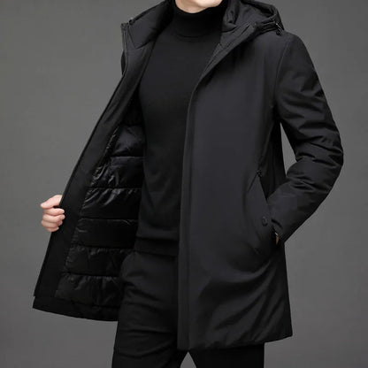 Men's Waterproof Hooded Coat | Zip-Up Regular Fit Jacket