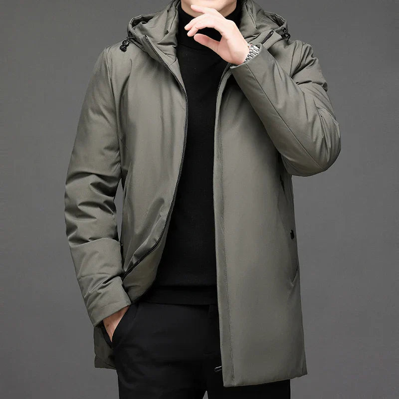 Men's Waterproof Hooded Coat | Zip-Up Regular Fit Jacket