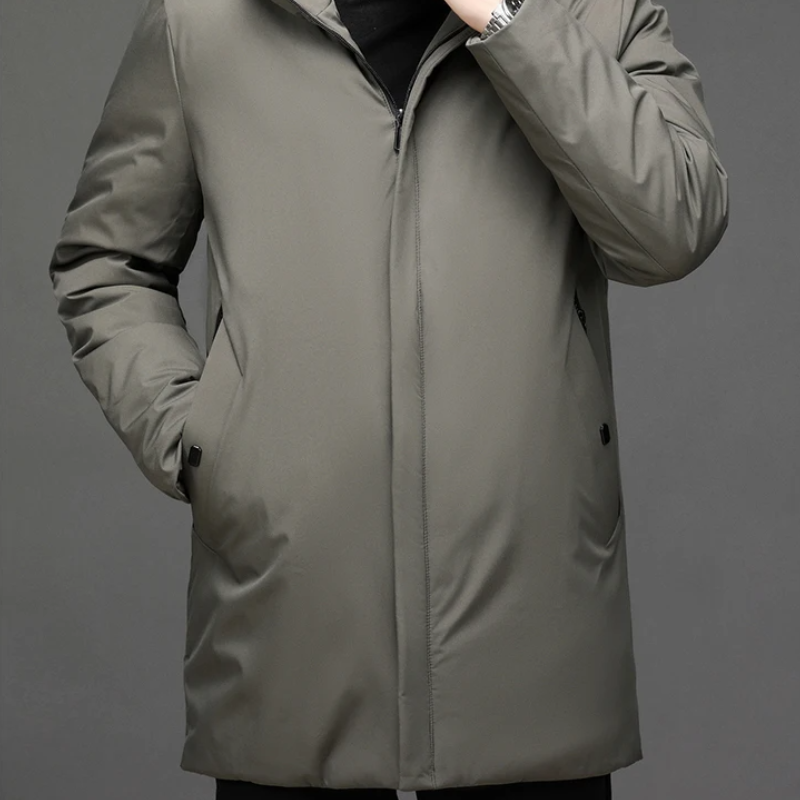 Men's Waterproof Hooded Coat | Zip-Up Regular Fit Jacket