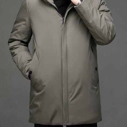 Men's Waterproof Hooded Coat | Zip-Up Regular Fit Jacket