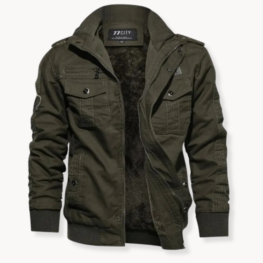 Men's Windproof Work Jacket | Multiple Pockets Outdoor Coat - Green
