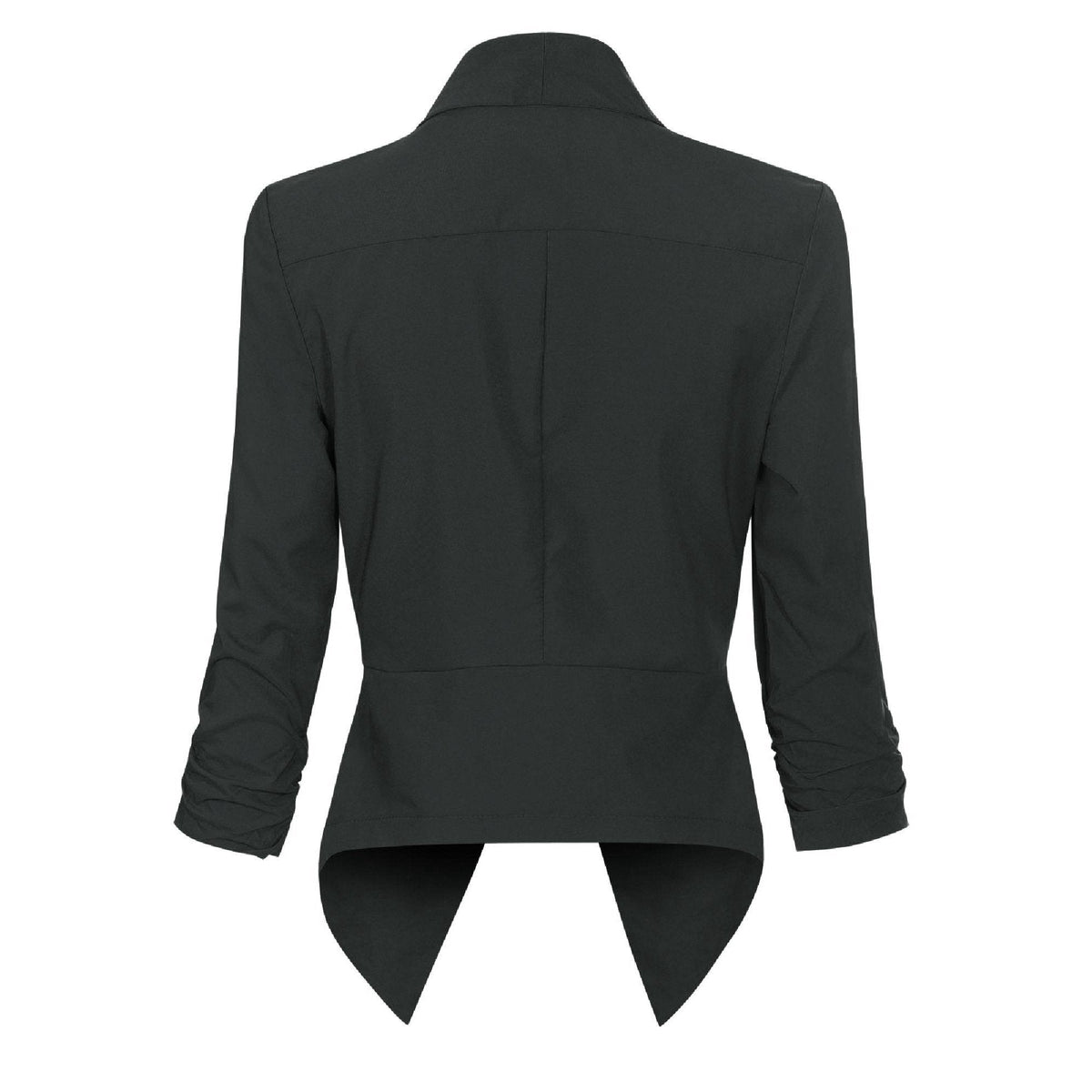 Women's Blazer | Open-Front Draped Long Blazer for Work