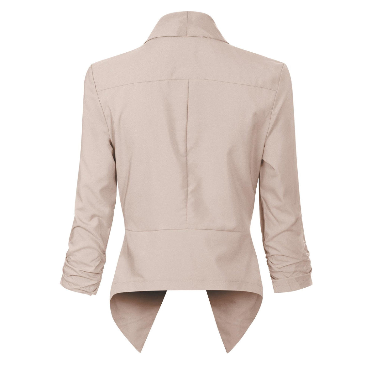 Women's Blazer | Open-Front Draped Long Blazer for Work