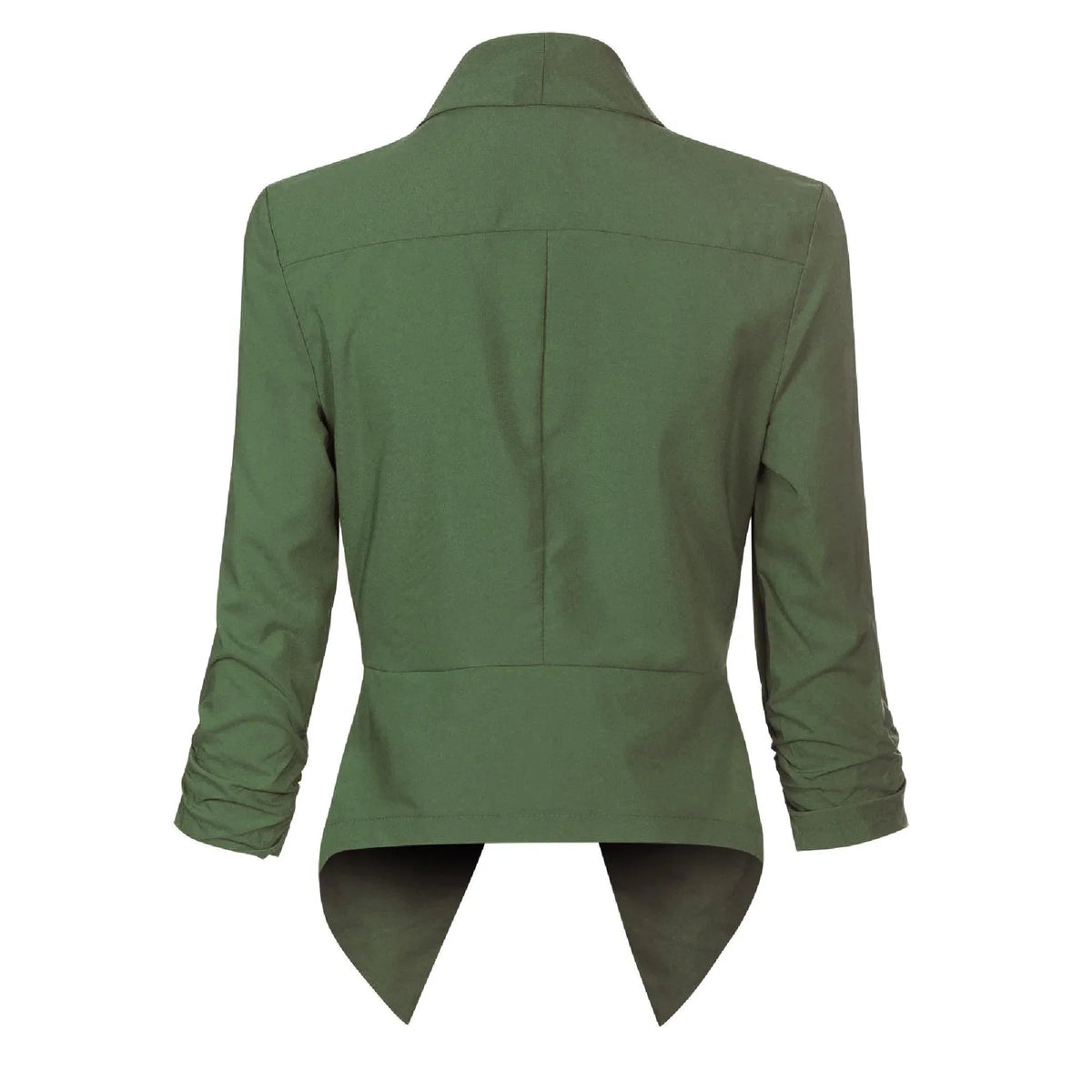 Women's Blazer | Open-Front Draped Long Blazer for Work