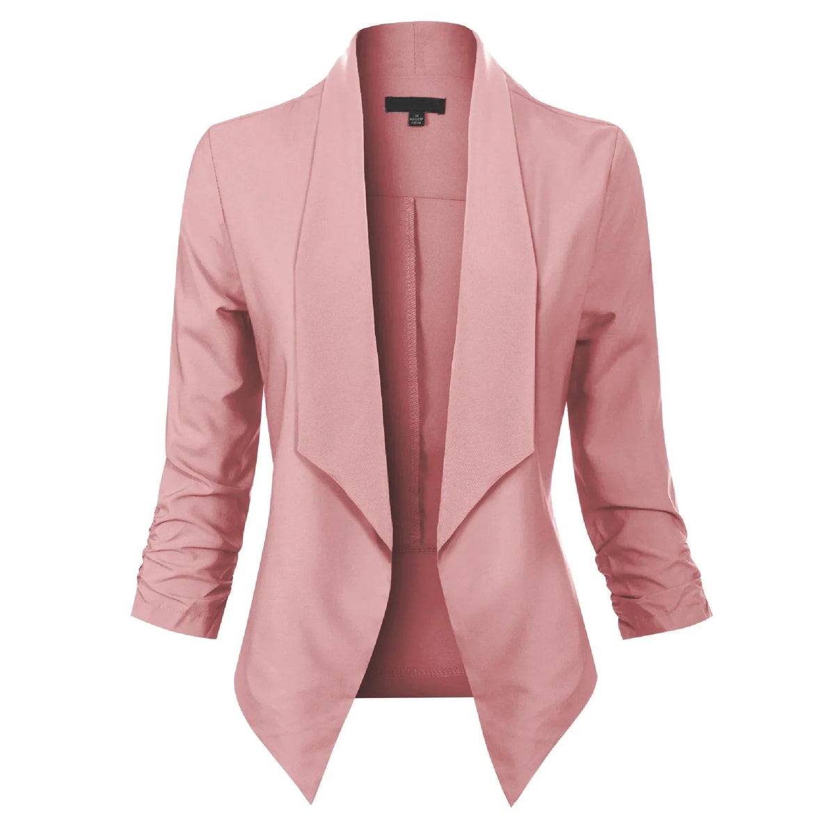 Women's Blazer | Open-Front Draped Long Blazer for Work