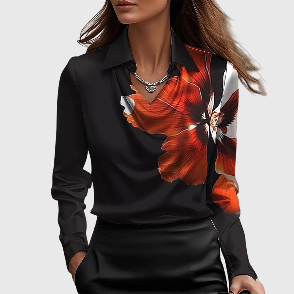 Women's Blouses for Work | Casual Blouses for Daily Wear - Black Red