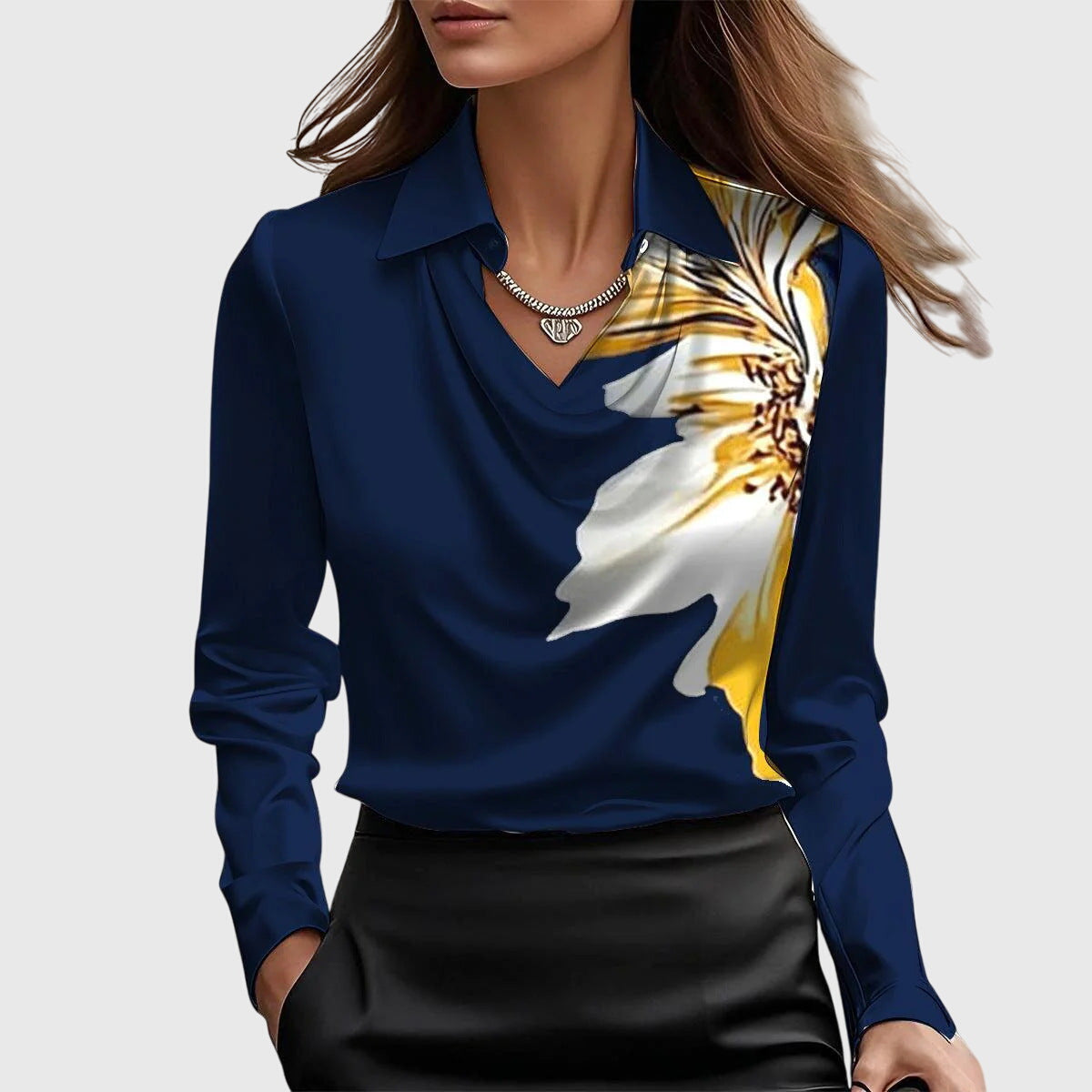 Women's Blouses for Work | Casual Blouses for Daily Wear - Dark Blue
