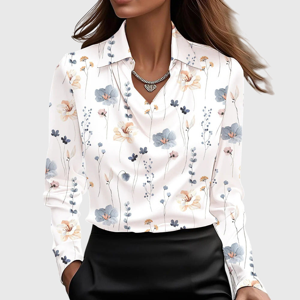 Women's Blouses for Work | Casual Blouses for Daily Wear - White Floral