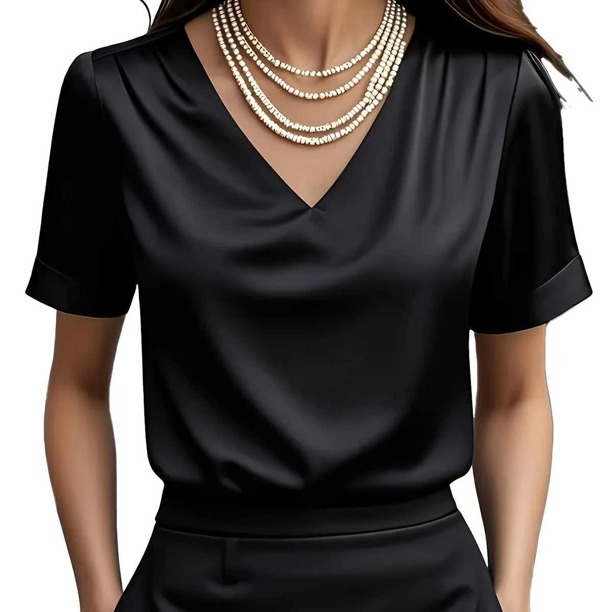 Women's Blouses for Work | Casual Blouses for Work - Black