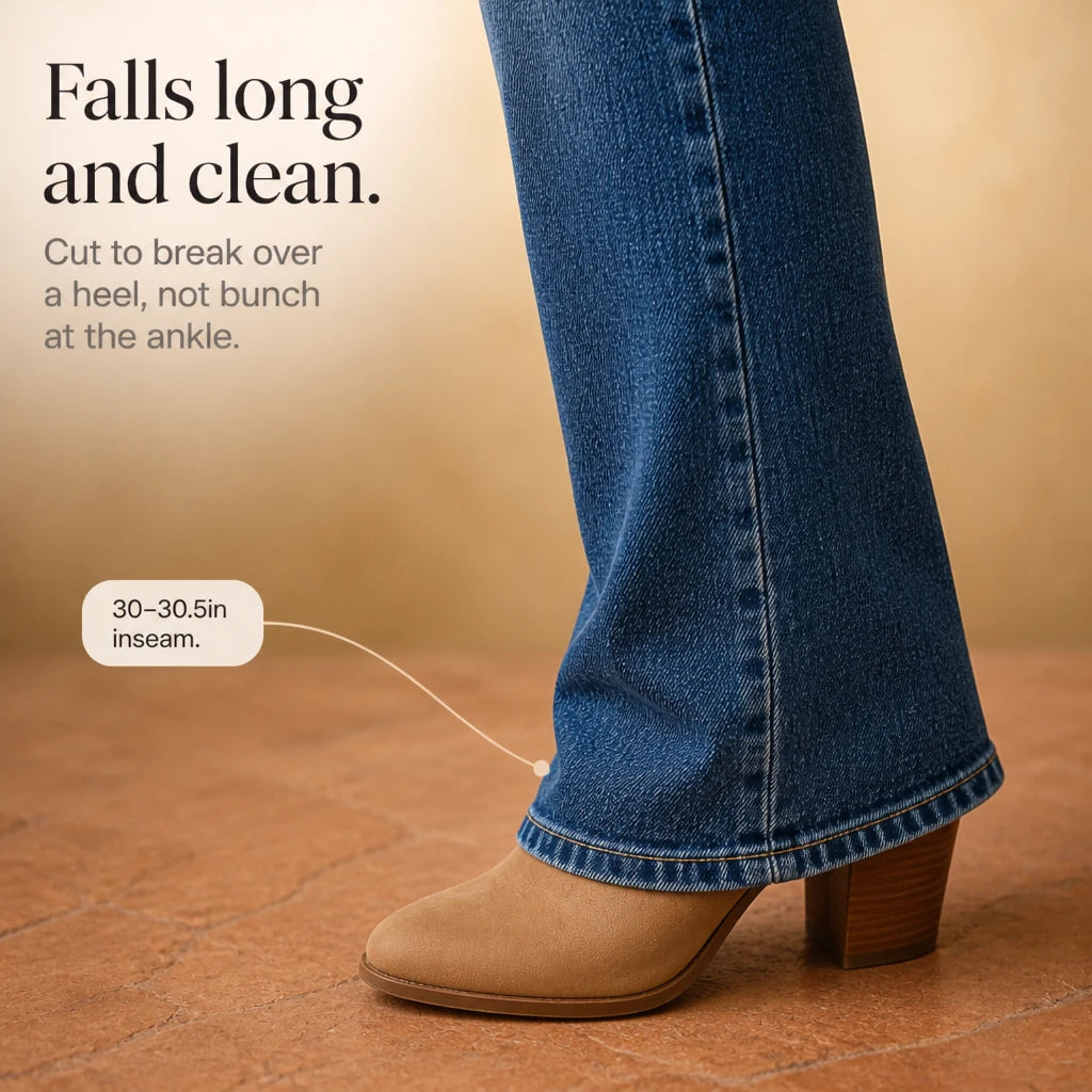 Women's Bootcut Jeans | High-Waisted Double-Button