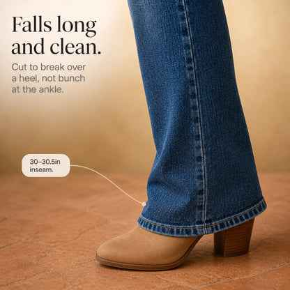 Women's Bootcut Jeans | High-Waisted Double-Button