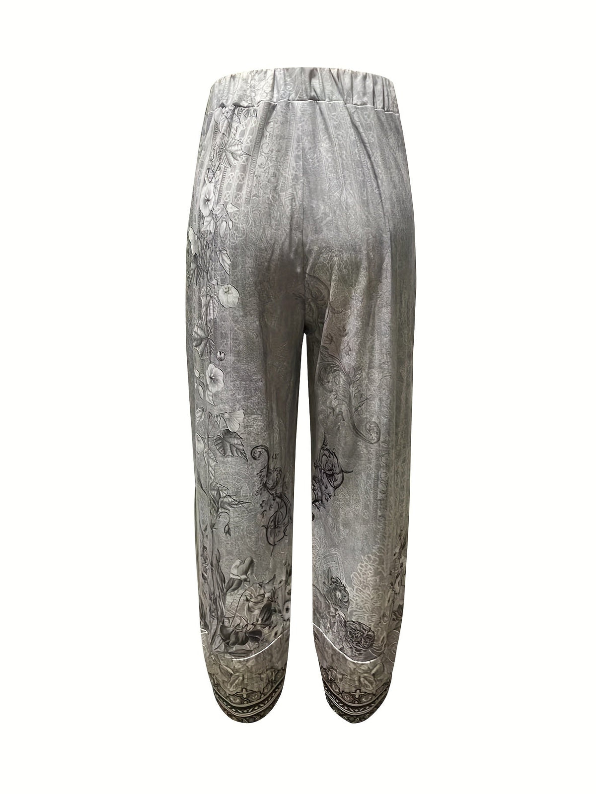 Women's Botanical Cropped Pants | Elastic Waist Tapered Fit