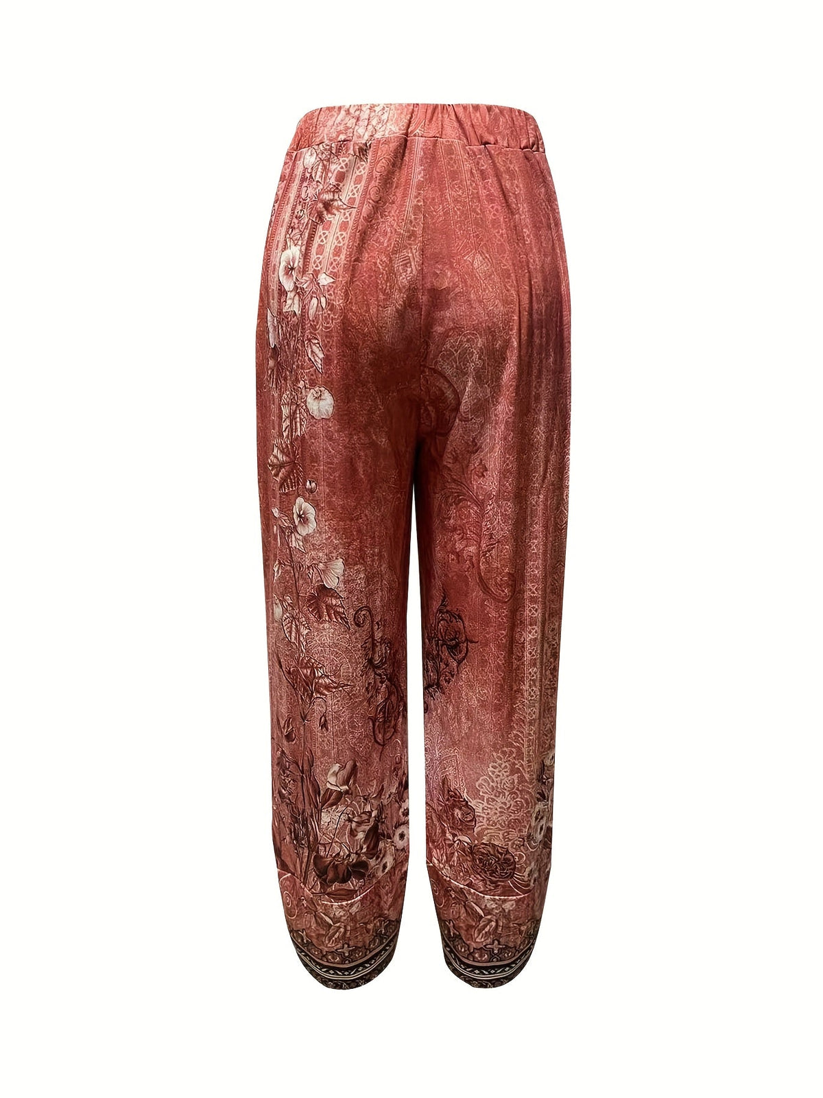 Women's Botanical Cropped Pants | Elastic Waist Tapered Fit