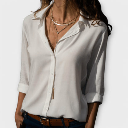 Women's Button-Down Blouse | Blouses for Work - White