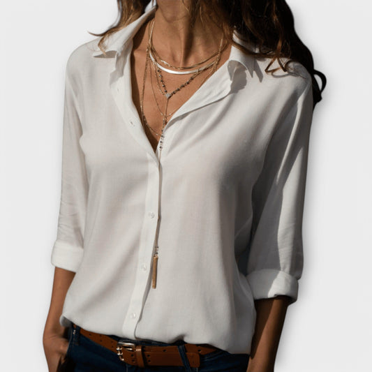 Women's Button-Down Blouse | Blouses for Work - White