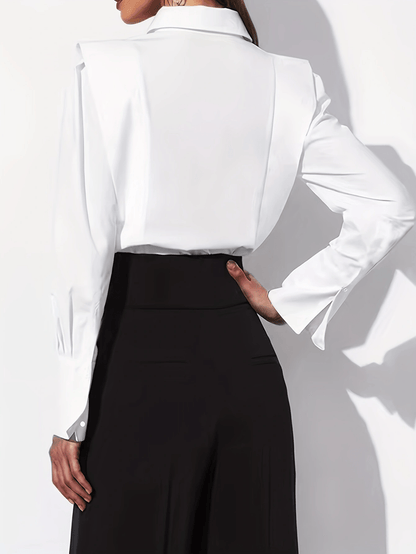 Women's Button-Up Collared Shirt | Tailored Dress Shirt
