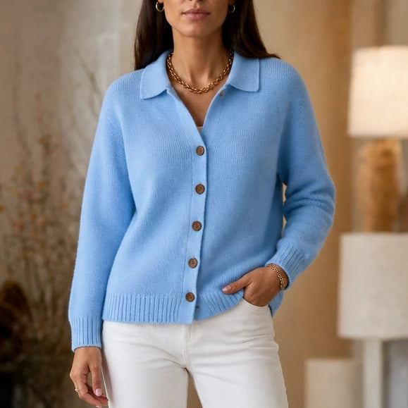 Women's Cardigan | Button Down Cardigan Sweater - Blue