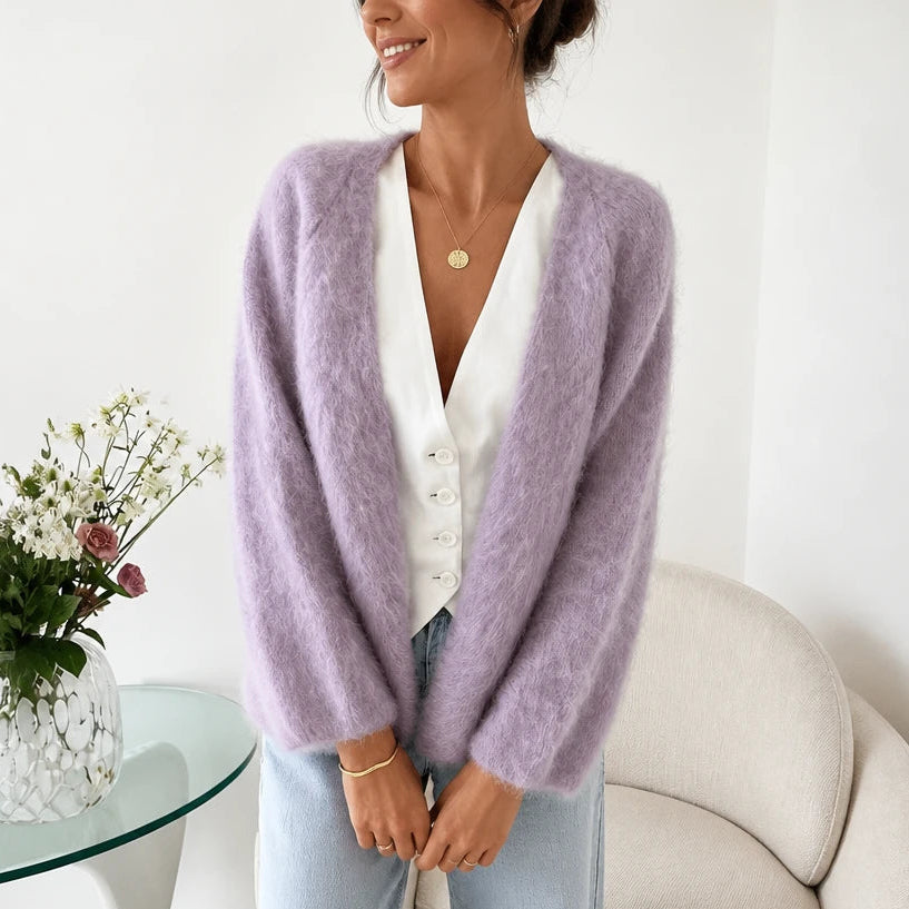 Women's Cardigan Sweater | Button Down Cardigans - Purple