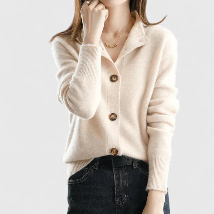 Women's Cardigan Sweater | Cardigan Sweaters with Buttons - Beige