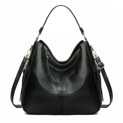 Women's Casual Retro Shoulder Bag | Adjustable Crossbody - Black