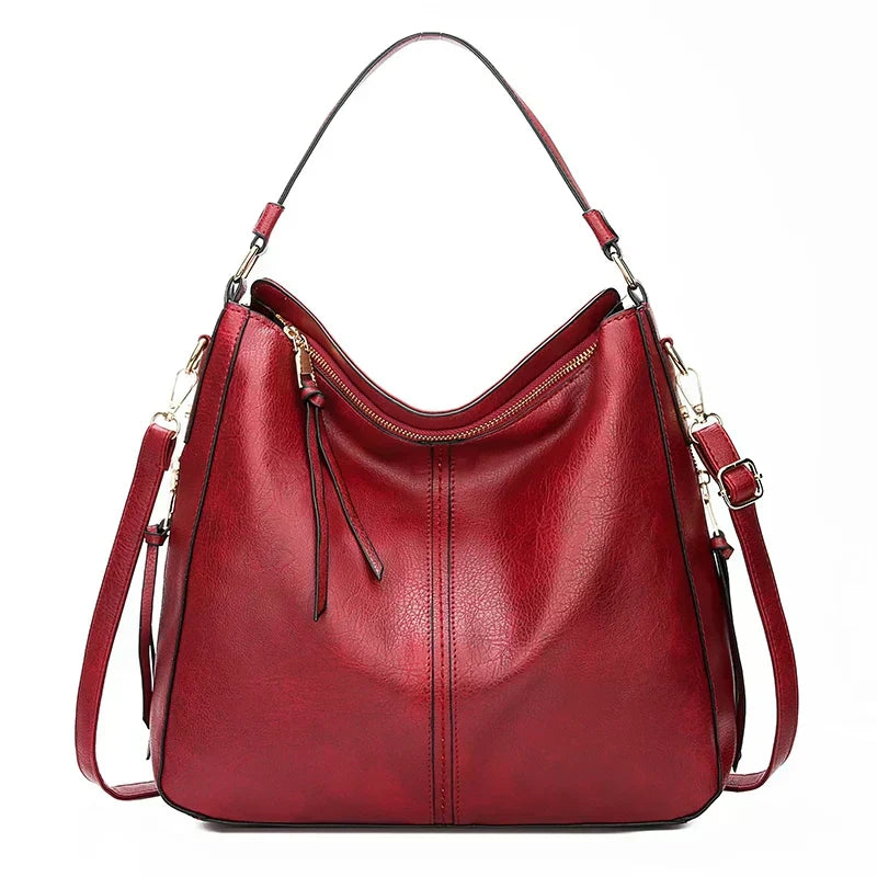 Women's Casual Retro Shoulder Bag | Adjustable Crossbody - Red