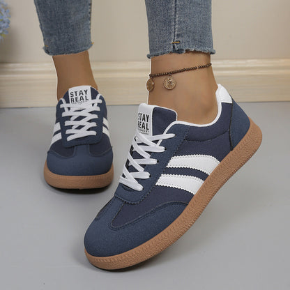 Women's Comfort Shoes Lace Up | Slip-On Sneakers - Blue