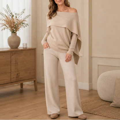Women's Convertible Knit Sweater | Sweater Weather - Beige
