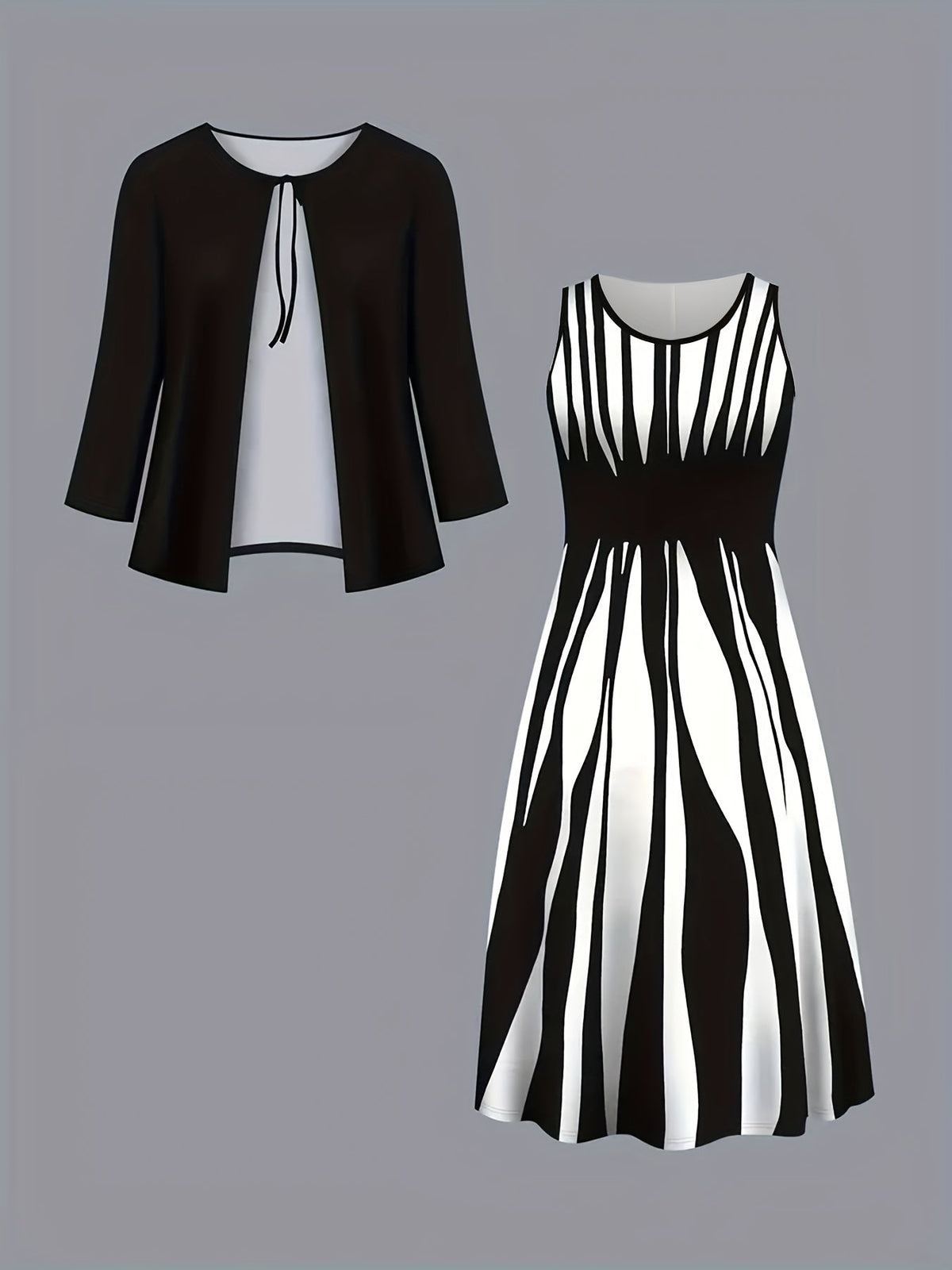 Women's Evening Dress With Sleeves | Clothing Sets