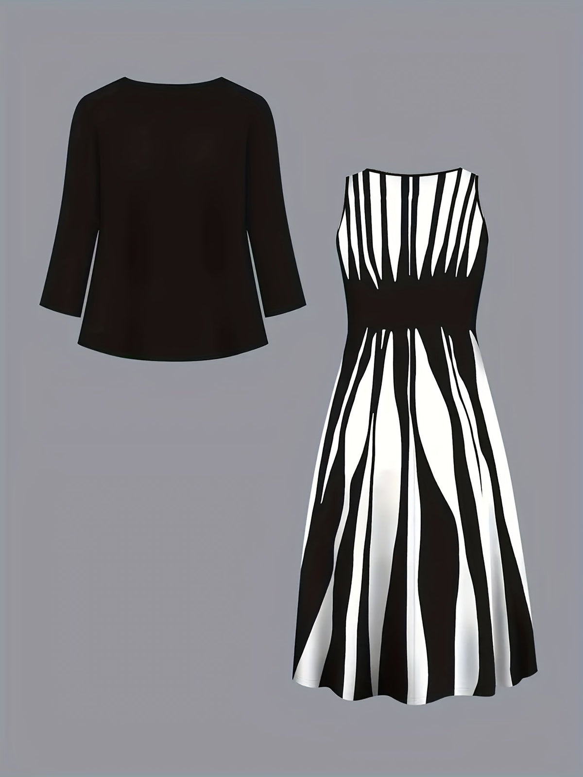 Women's Evening Dress With Sleeves | Clothing Sets
