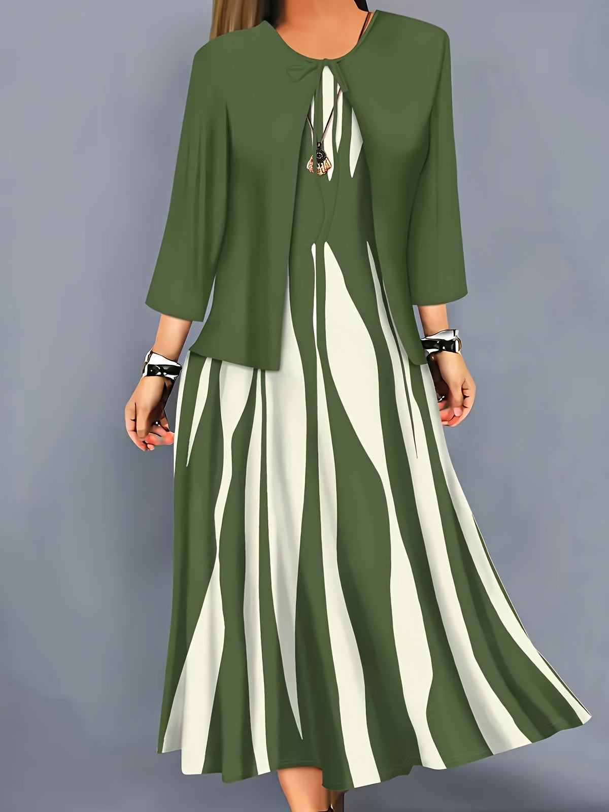 Women's Evening Dress With Sleeves | Clothing Sets