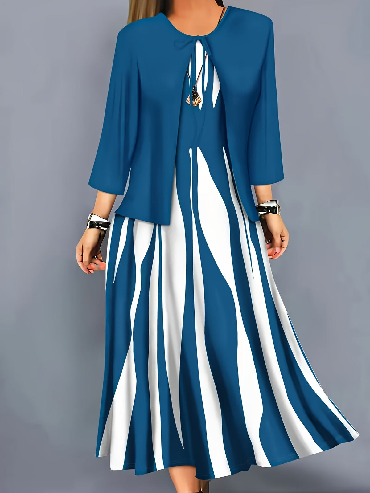 Women's Evening Dress With Sleeves | Clothing Sets