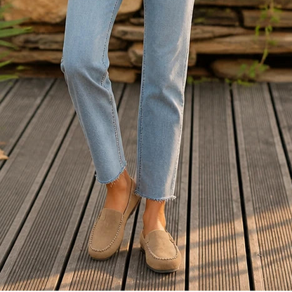 Women's Flat Shoes With Wide Toe Box | Flat Shoes - Beige
