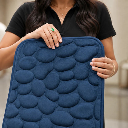 Women's Flats | Pebble-Textured Memory Foam Bath Mat - Blue