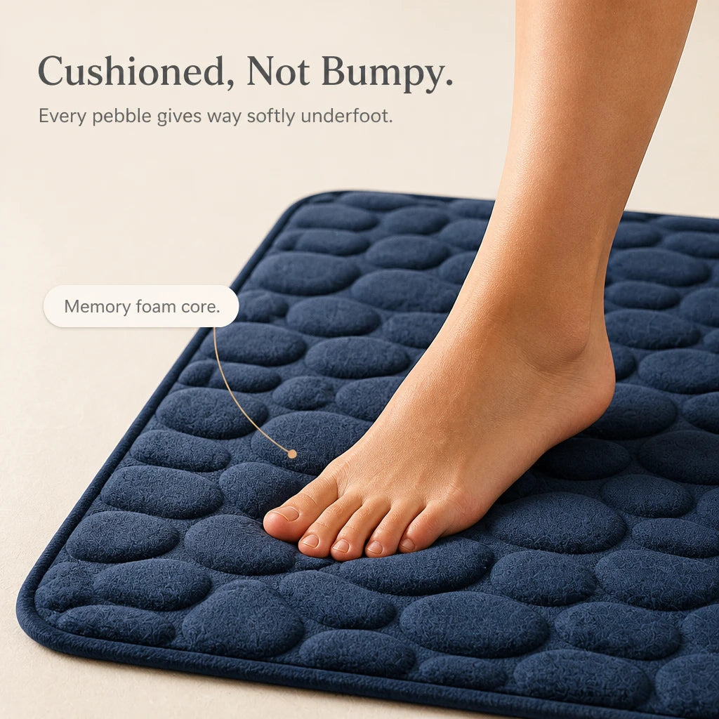 Women's Flats | Pebble-Textured Memory Foam Bath Mat