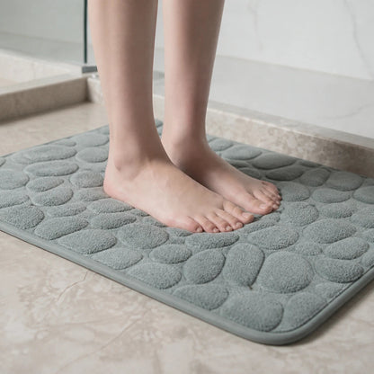 Women's Flats | Pebble-Textured Memory Foam Bath Mat - Gray
