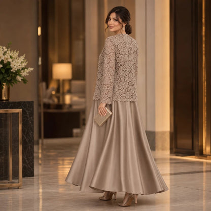 Women's Floral Lace Jacket and Maxi Dress Set | Formal Maxi Dress