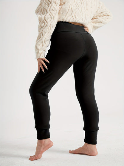 Women's High Waist Leggings | Brushed Lined Warm Pants