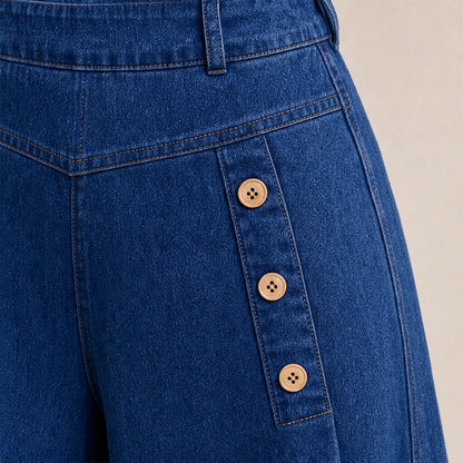 Women's High Waisted Jeans | Wide-Leg Stretch Denim