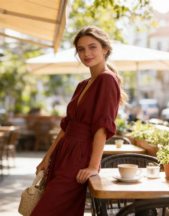 Women's Jumpsuit Casual | V-Neck Wide-Leg One-Piece