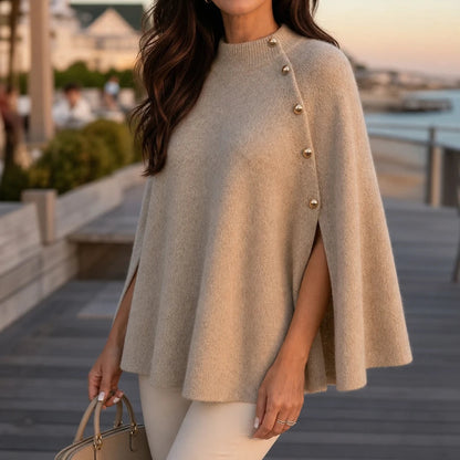 Women's Knit Sweater Poncho | Long Sleeve Sweater
