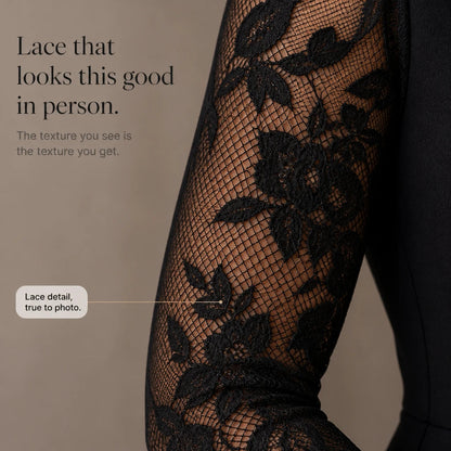 Women's Lace Dress with Sleeves | Cocktail Dress