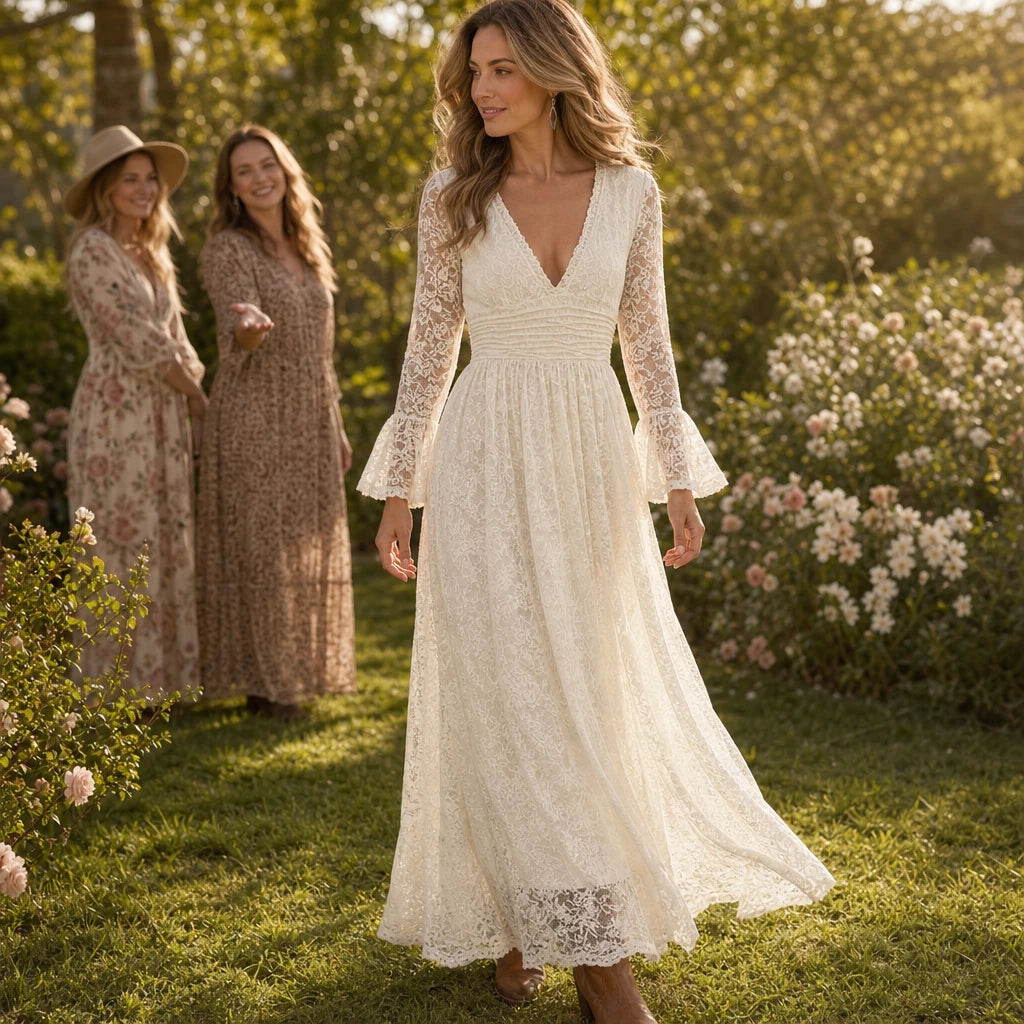 Women's Lace Maxi Dress | Formal Dresses for Weddings