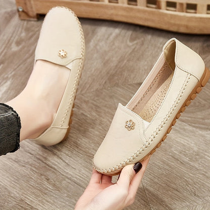 Women's Loafers Comfortable | Soft Slip-On Shoes - Beige