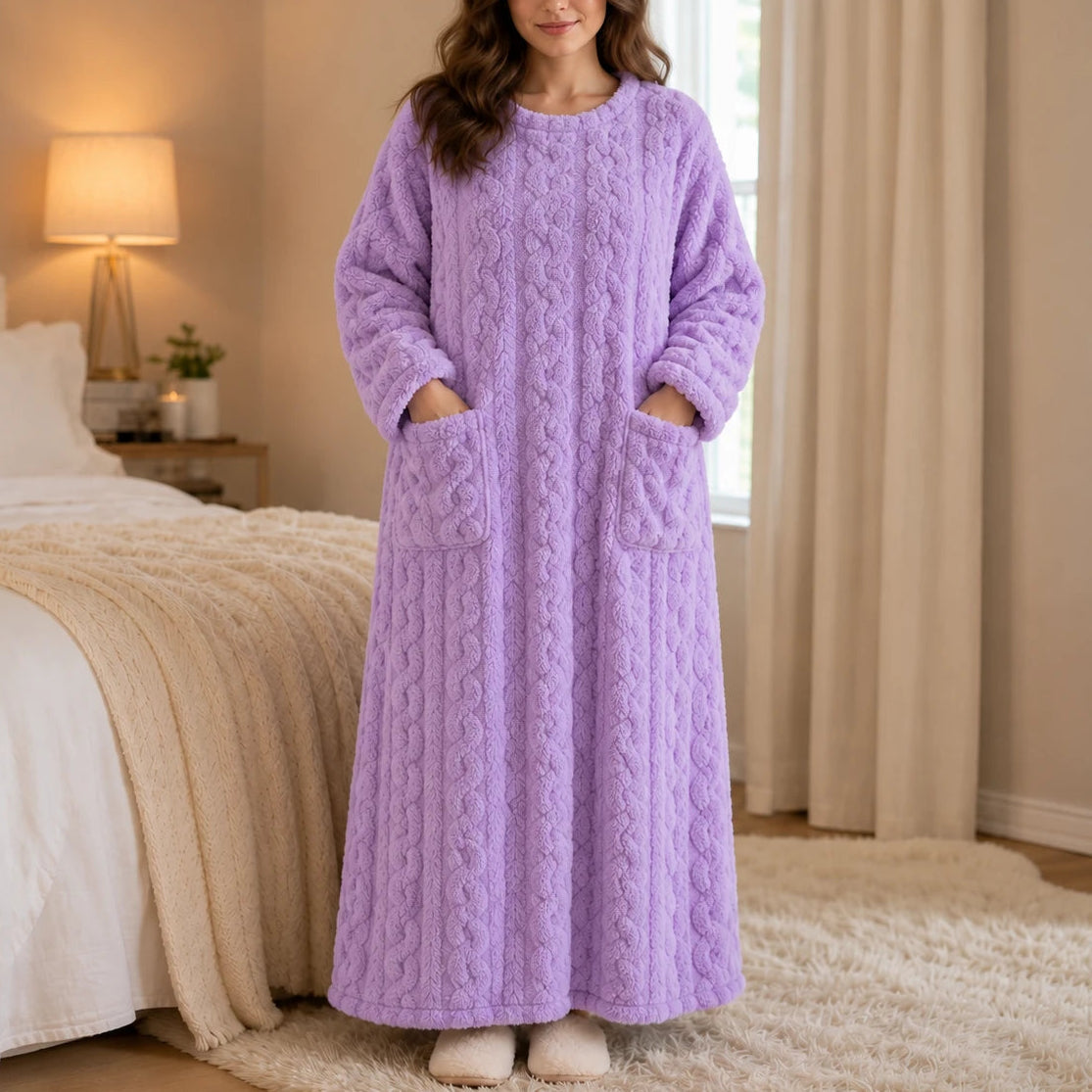 Women's Long Dress with Sleeves | Casual Dress - Purple