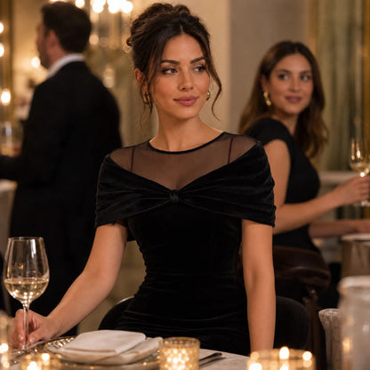 Women's Off-the-Shoulder Midi Dress | Party Dresses