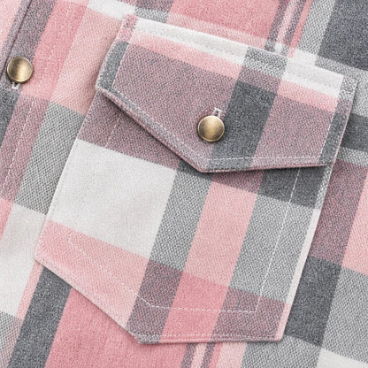 Women's Plaid Shirt Jacket | Waist-Length Casual Shirts